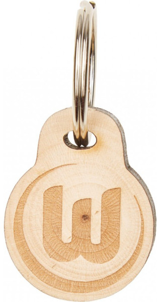 VfL Wolfsburg Schlüsselanhänger Holz Logo Fussball Grün