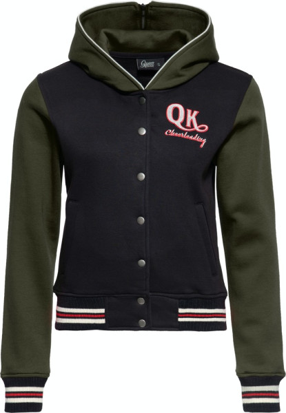 Queen Kerosin Damen Wonder Woman College Sweatjacke Grün