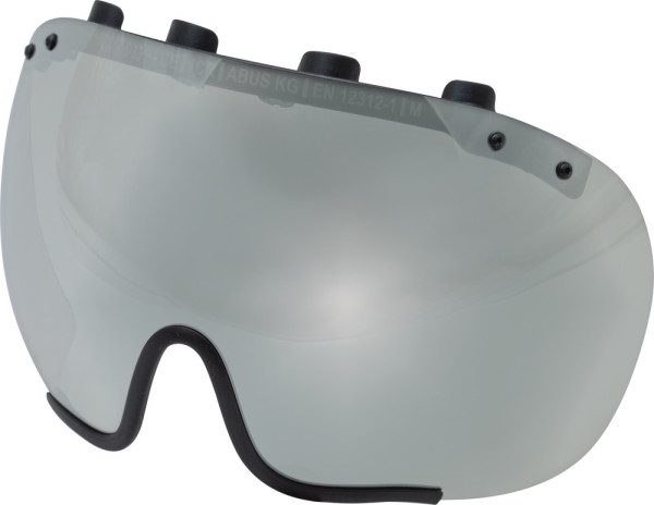 ABUS Ersatzteil Fahrradhelm Zubehör Glas chrome GameChanger TT/Tri 67943-Transparent-M