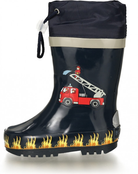 Playshoes Kinder Gummistiefel Feuerwehr Marine