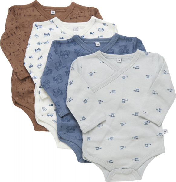 Pippi Babywear Kinder Body Wrap AO-Printed (4er Pack) Blue Mirage