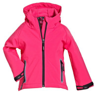 BMS Kinder Softshell Kids Jacke Stealth mit Kapuze Pink