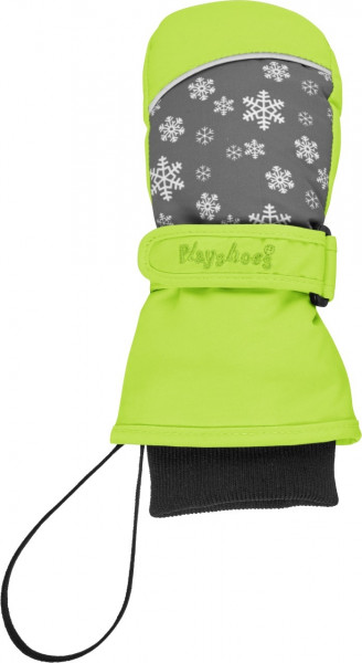 Playshoes Kinder Handschuh Fäustling Schneeflocken Grün