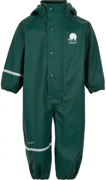 Celavi Kinder Regenset Rainwear Suit Solid Pu Ponderosa Pine Green