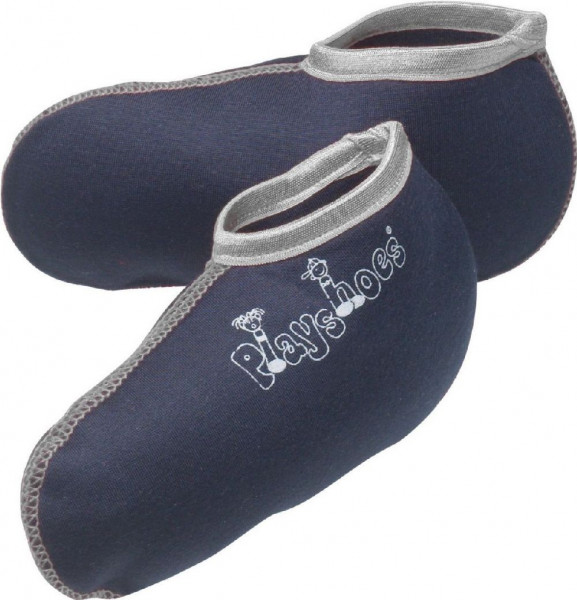 Playshoes Kinder Stiefel-Socke Marine/Grau