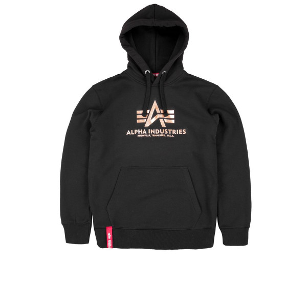 Alpha Industries Basic Hoody Foil Print Black/Gold