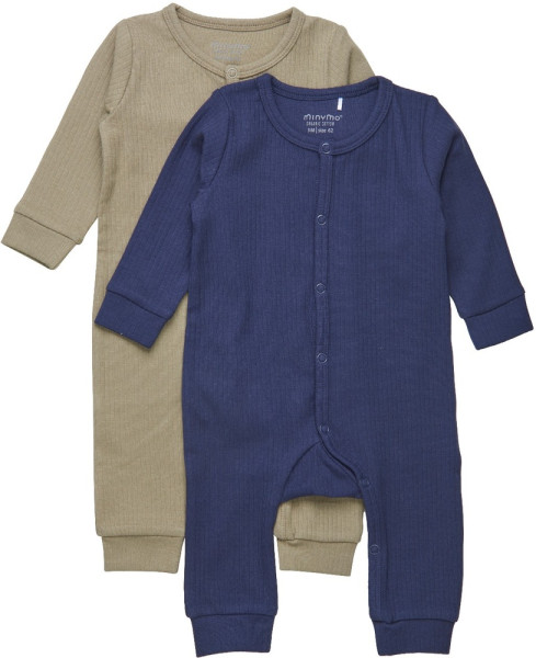 Minymo Kinder Baby Jumpsuit Jumpsuit LS (2-pack)