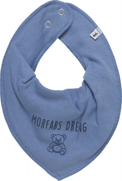 Pippi Babywear Kinder Lätzchen Bamdam Bib mit Schriftzug auf Dänisch Dark Blue