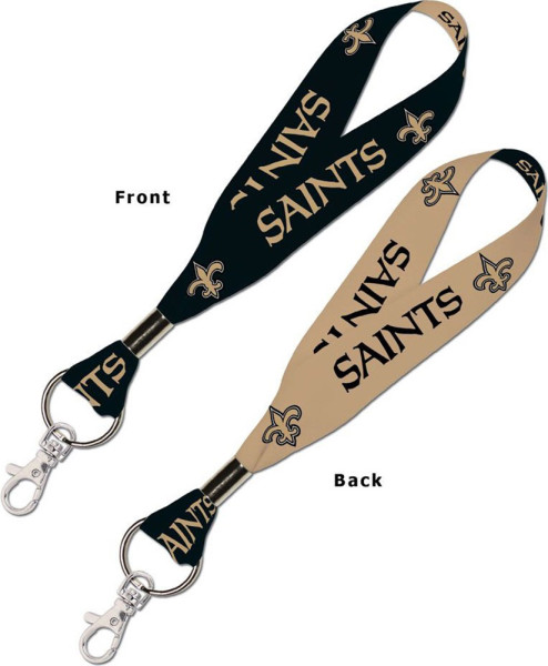 New Orleans Saints Schlüsselband, kurz American Football NFL Schwarz/Gold