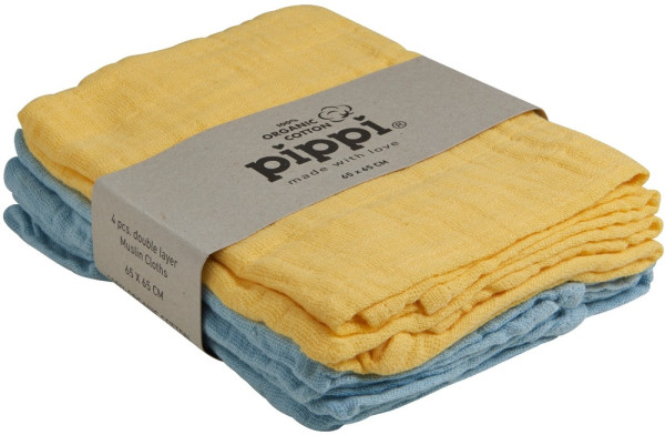 Pippi Babywear Kinder Windeln Organic Cloth Muslin (4-pack)
