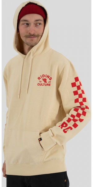 Riding Culture by Rokker Hoodie Checkerboard Hoodie Dirt White