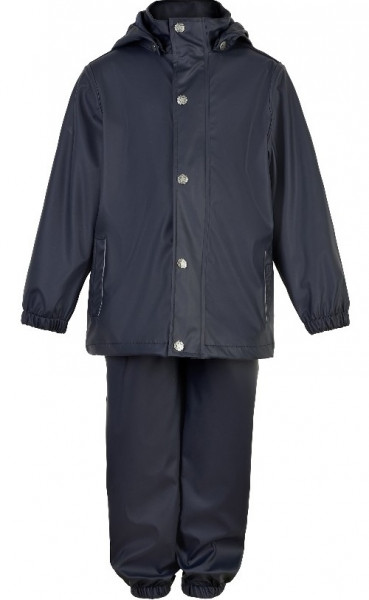 En Fant Kinder Basic rainsuit, PU Rainwear Set Solid 240000-Blue Night