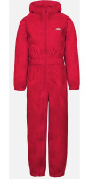 Trespass Kinder Regenset Button - Childs Unisex Rain Suit Red