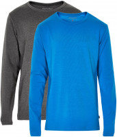 Minymo Kinder Longsleeve Basic 34 Langarm Shirt (2-Pack) Directoire Blue