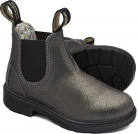 Blundstone Kinder Stiefel Boots #2093 Glitter Leather Kids Elastic Sided Boots (Kids) Silver