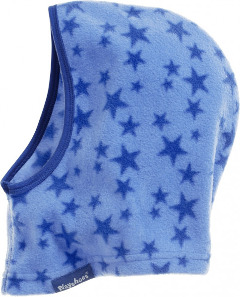 Playshoes Kinder Mütze Fleece-Schlupfmütze Sterne Blau