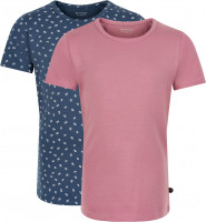 Minymo Mädchen T-Shirts Basic 33 -T-Shirt (2-Pack) Mesa Rose