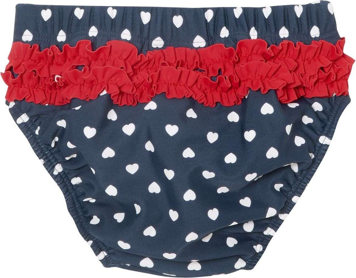 Playshoes Kinder Badehose UV-Schutz Windelhose Herzen zum Knöpfen Marine