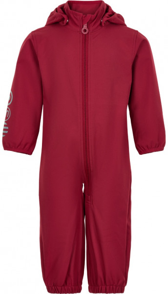 Minymo Kinder Outdoor Overall Softshell Suit Solid Deep Claret Red