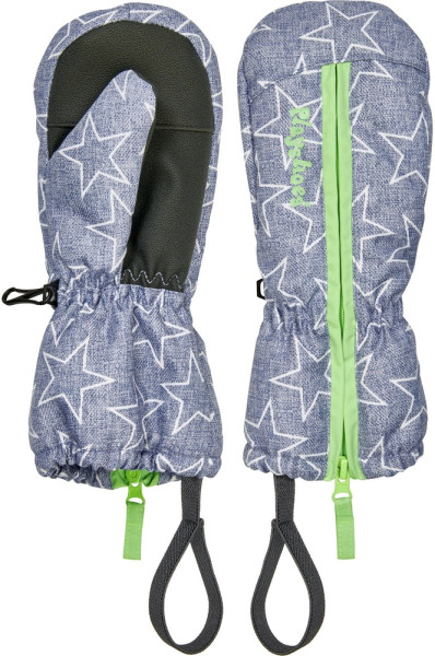 Playshoes Kinder Handschuhe Fäustling Sterne mit Reißverschluss