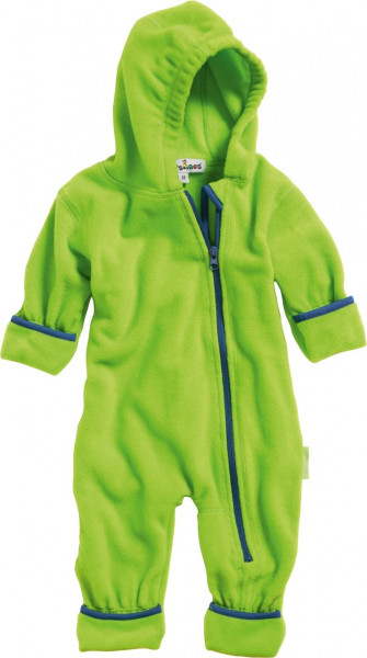 Playshoes Kinder Outdoor Fleece-Overall farblich abgesetzt Grün