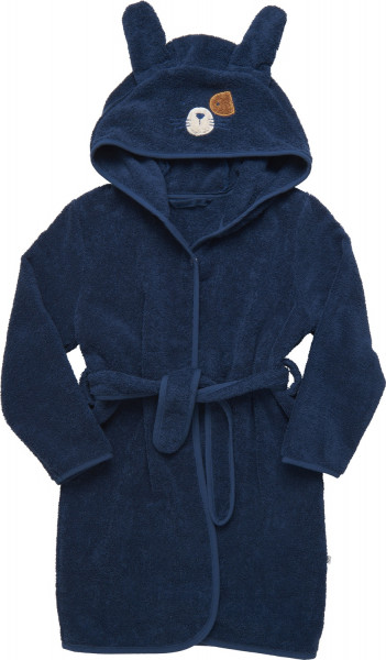 Pippi Babywear Kinder Bademantel Organic Bath Robe Dress Blues