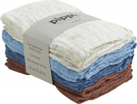 Pippi Babywear Kinder Windel Organic Cloth Muslin (8er Pack) Air Blue-65x65 cm