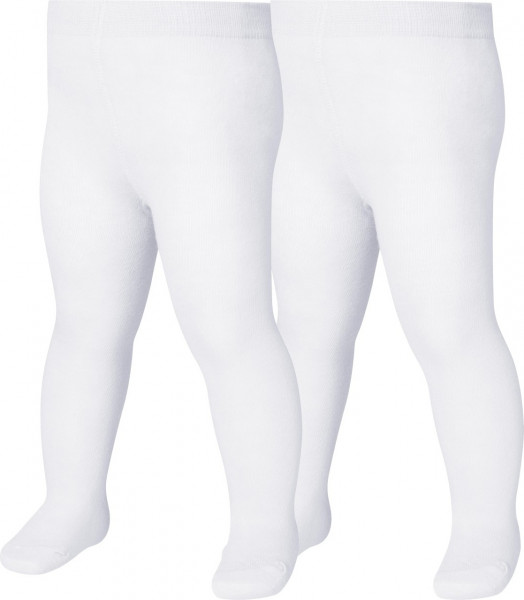 Playshoes Kinder Thermo-Strumpfhose Uni Doppelpack Weiß