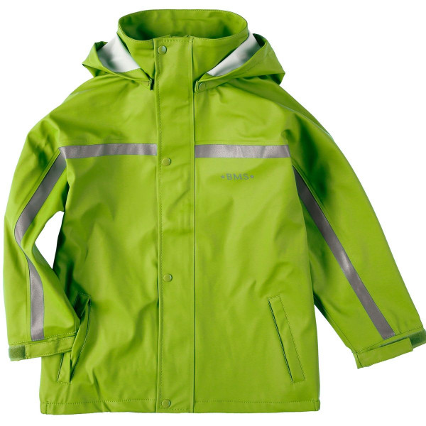 BMS Kinder Regenjacke Softskin Buddeljacke Limette