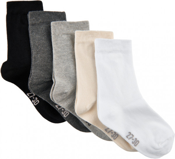 Minymo Kinder Socken Ankle Sock - Multi (5-Pack) White