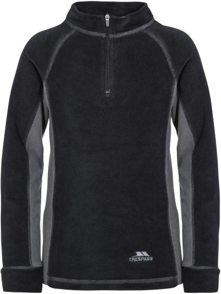 Trespass Kinder Fleecejacke/Fleecepullover Bubbles - B Kids M/Fleece Base Layer Black