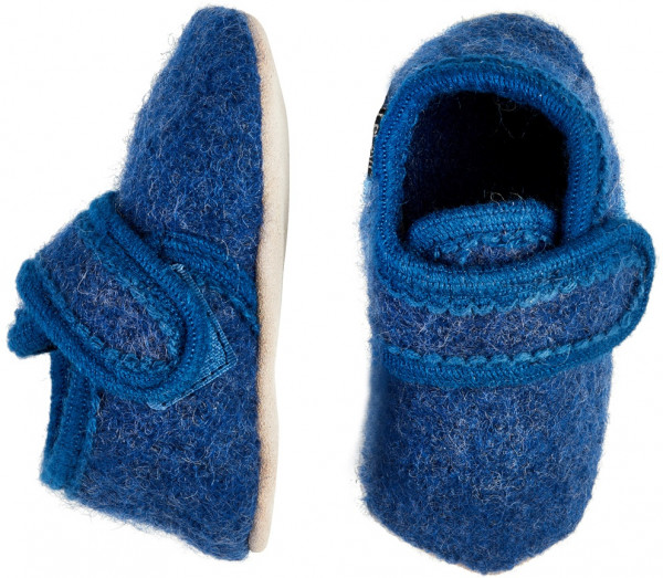 Celavi Kinder / Baby Schuhe Baby Wool Slippers Blue Melange