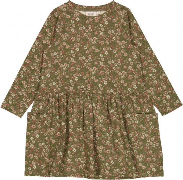 Wheat Kinder Langärmliges Jersey-Kleid Jersey Dress Bessie Dry Pine Flowers