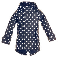 BMS Kinder Regenjacke HafenCity Coat Kids Pu/Lining Marine mit Weißen Punkten
