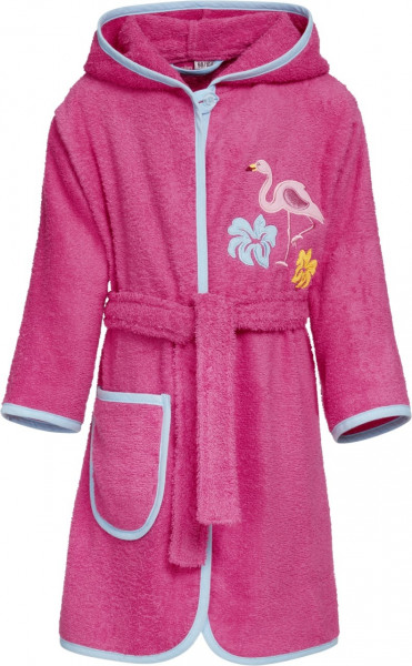 Playshoes Kinder Frottee-Bademantel Flamingo Pink