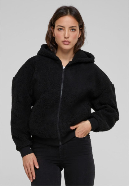 Urban Classics Damen Ladies Oversized Sherpa Zip Hoody TB6133