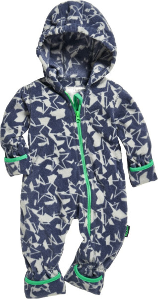Playshoes Kinder Fleece-Overall Sterne Camouflage