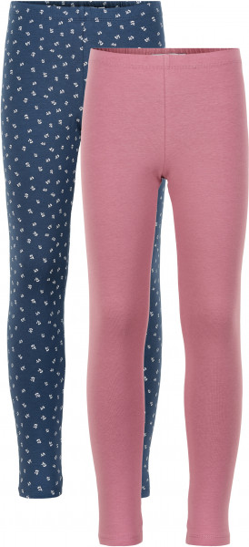 Minymo Kinder Leggings Basic Leggings (2-Pack) Mesa Rose