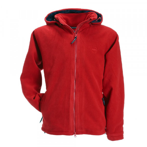 BMS Fleece Windsmoother Kapuzen-Jacke Rot