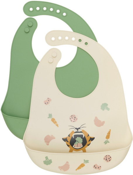 CeLaVi Kinder Lätzchen Silicon Bib (2-Pack) 5551