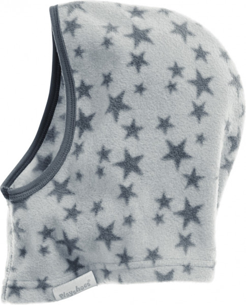 Playshoes Kinder Mütze Fleece-Schlupfmütze Sterne Grau