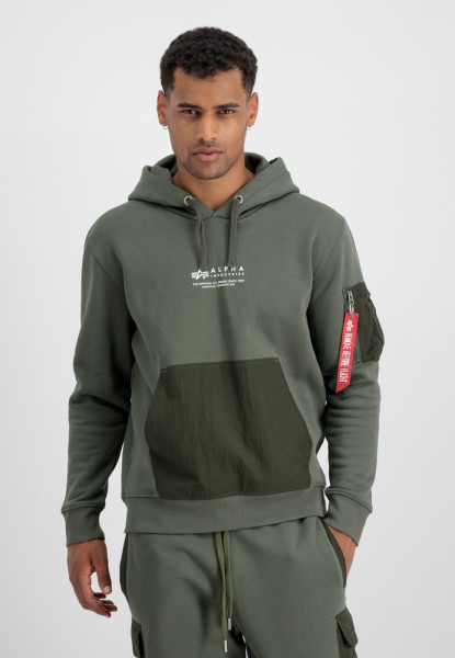 Alpha Industries Nylon Pocket Hoody Dark Olive