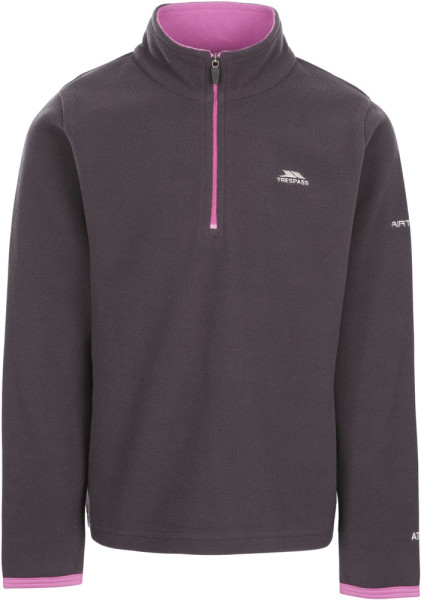 Trespass Kinder Fleecejacke/Fleecepullover Sybil-Girls Microfleece At100 Dark Grey