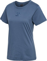 Hummel Damen T-Shirt Hmlactive Bee Co Tee S/S Woman Vintage Indigo-S