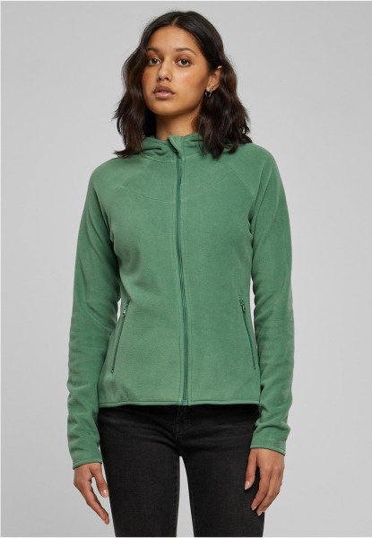 Urban Classics Damen Sweatshirt Ladies Polar Fleece Zip Hoody Salvia