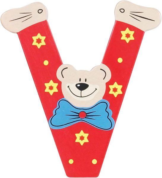 Playshoes Kinder Holz-Buchstaben V