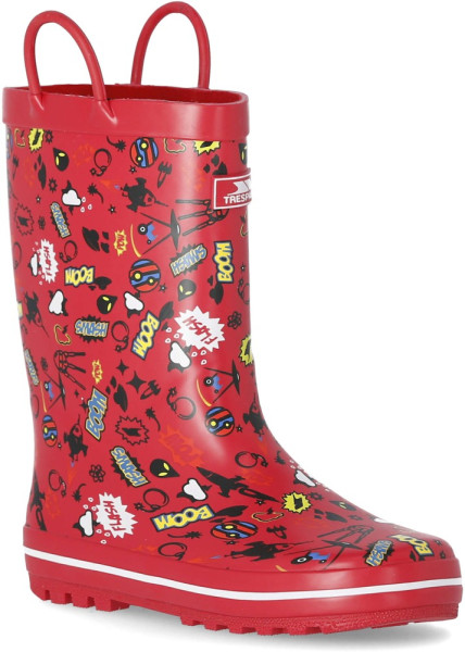 Trespass Kinder Gummistiefel Apolloton - Kids Welly Comic Red