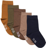 Minymo Kinder Socke Ankle Sock Multi (5er Pack) Dried Herbs