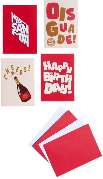 FC Bayern München Grußkarte 4er Set 33771