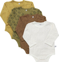 Pippi Babywear Kinder Body LS AO-Printed (4er Pack) Tinsel